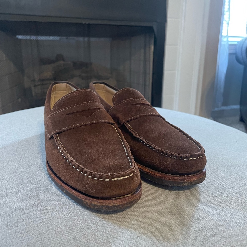 Allen Edmonds Brown Suede Penny Loafers